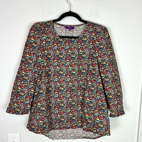 Tuckernuck Top  women XS Bedford Blouse Liberty of London Floral Print Fabric - Picture 2 of 7